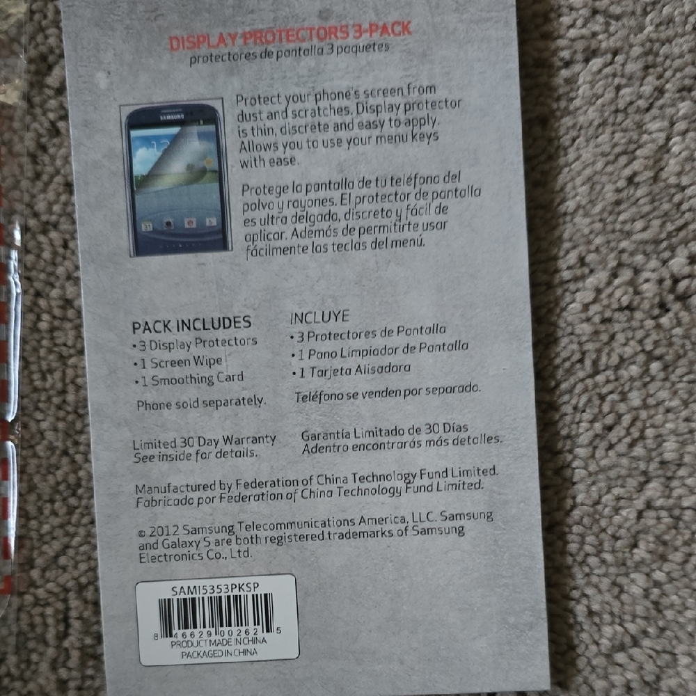 Set: Samsung Screen Protectors - Transparent (Single Protector Per 3-Pack) - Picture 6 of 8